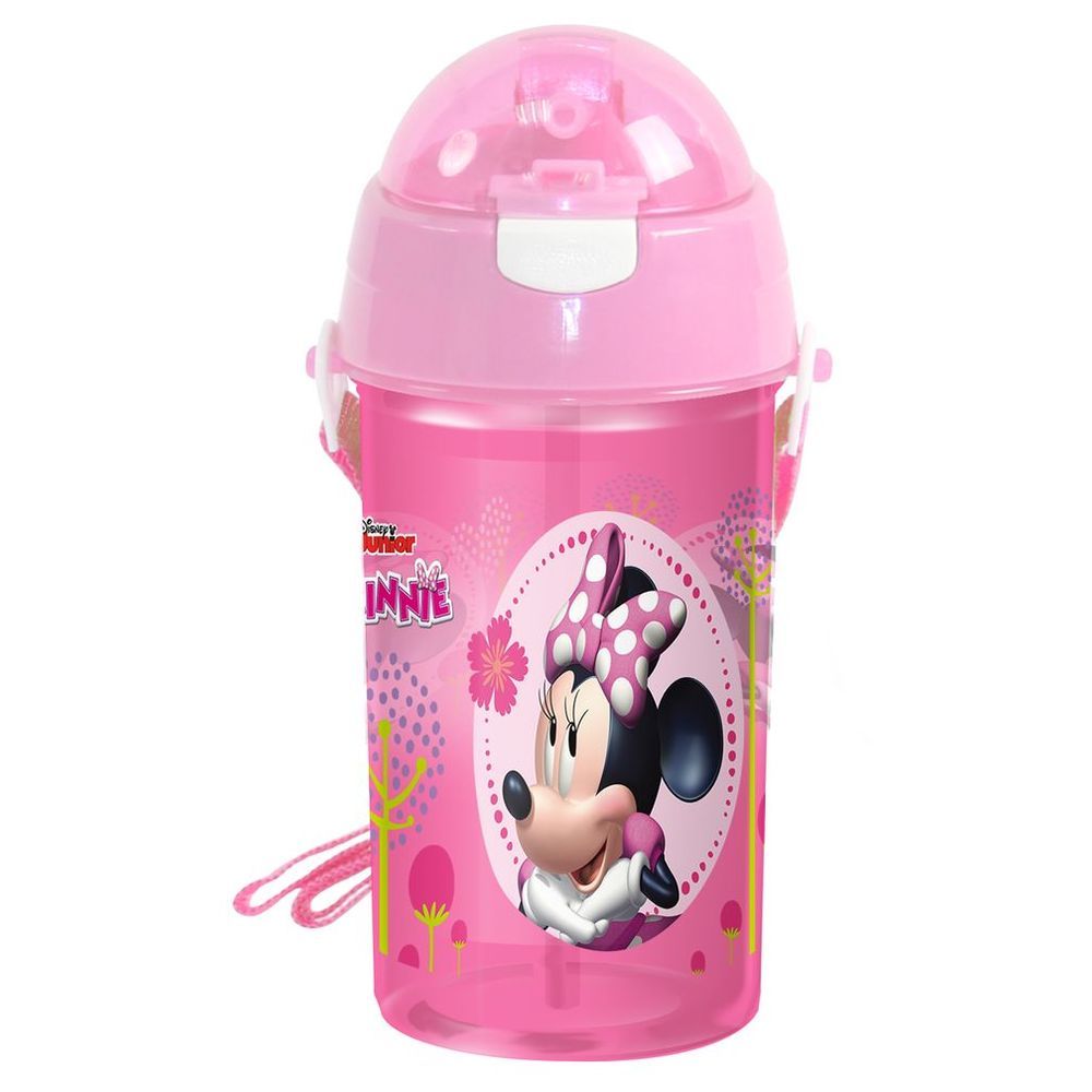 Minnie Mouse Pop Up Canteen Water Bottle 500ml | School Supplies | Halabh.com
