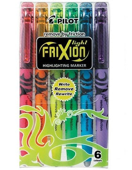 Pilot Frixion Light Erasable Highlighter | Pack of 6 | Best Office Supplies & Stationery in Bahrain | Halabh