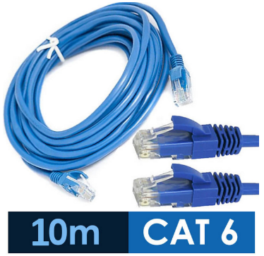 Stargold Cable 10m Cat 6 Fixed Connectors 10 Meter 30 Feet Ethernet Internet Wire