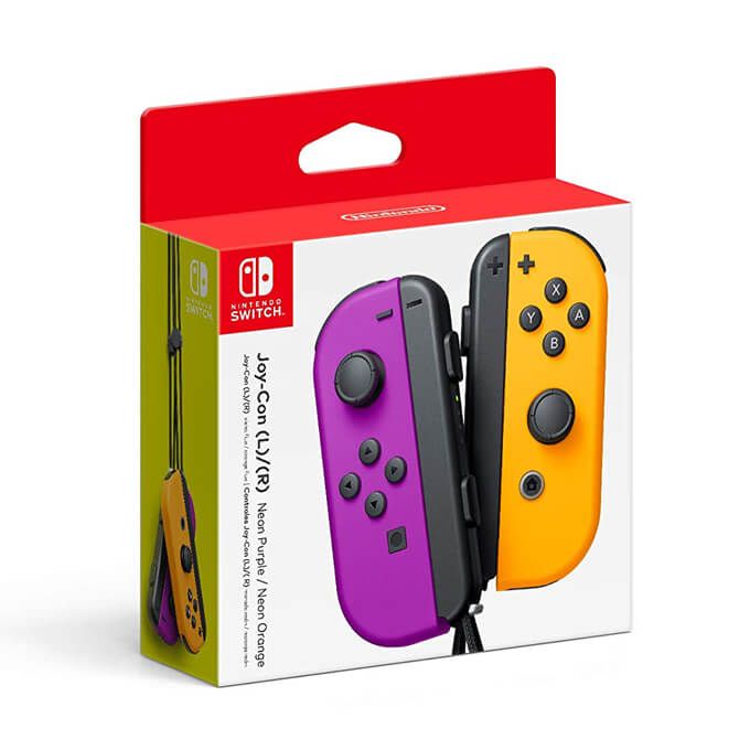 Nintendo Switch Joy Con Controller Pair Neon Purple Neon Orange