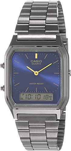 Casio AQ230 Analog Digital Watch | Dual Time Zone, Alarm, Stopwatch, Resin Band, Water Resistant, Durable, Reliable, Fashionable, Timepiece, Precision, Efficiency, Classic, Mineral Crystal Face, Versatile