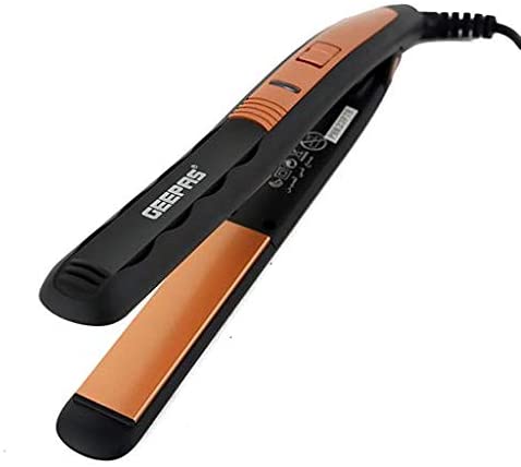 Geepas Hair Straightener with Ceramic Plates | Color Gold and Black | Hair Care and Styling | Best Personal Care Accessories in Bahrain | Halabh