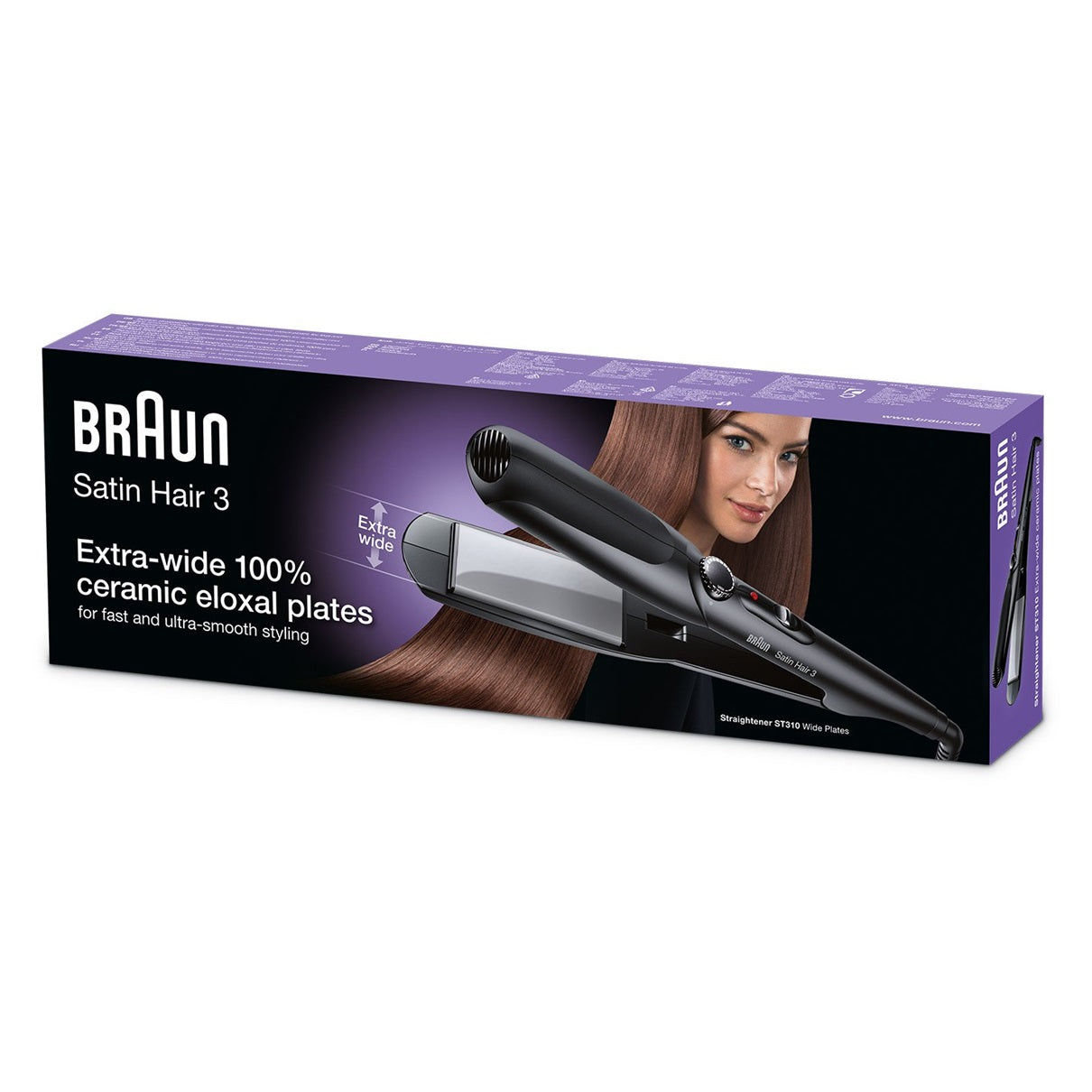 Braun Satin Hair 3 Hair Straightener | Color Black | Best Personal Care Accessories in Bahrain | Hair Care and Styling | Halabh