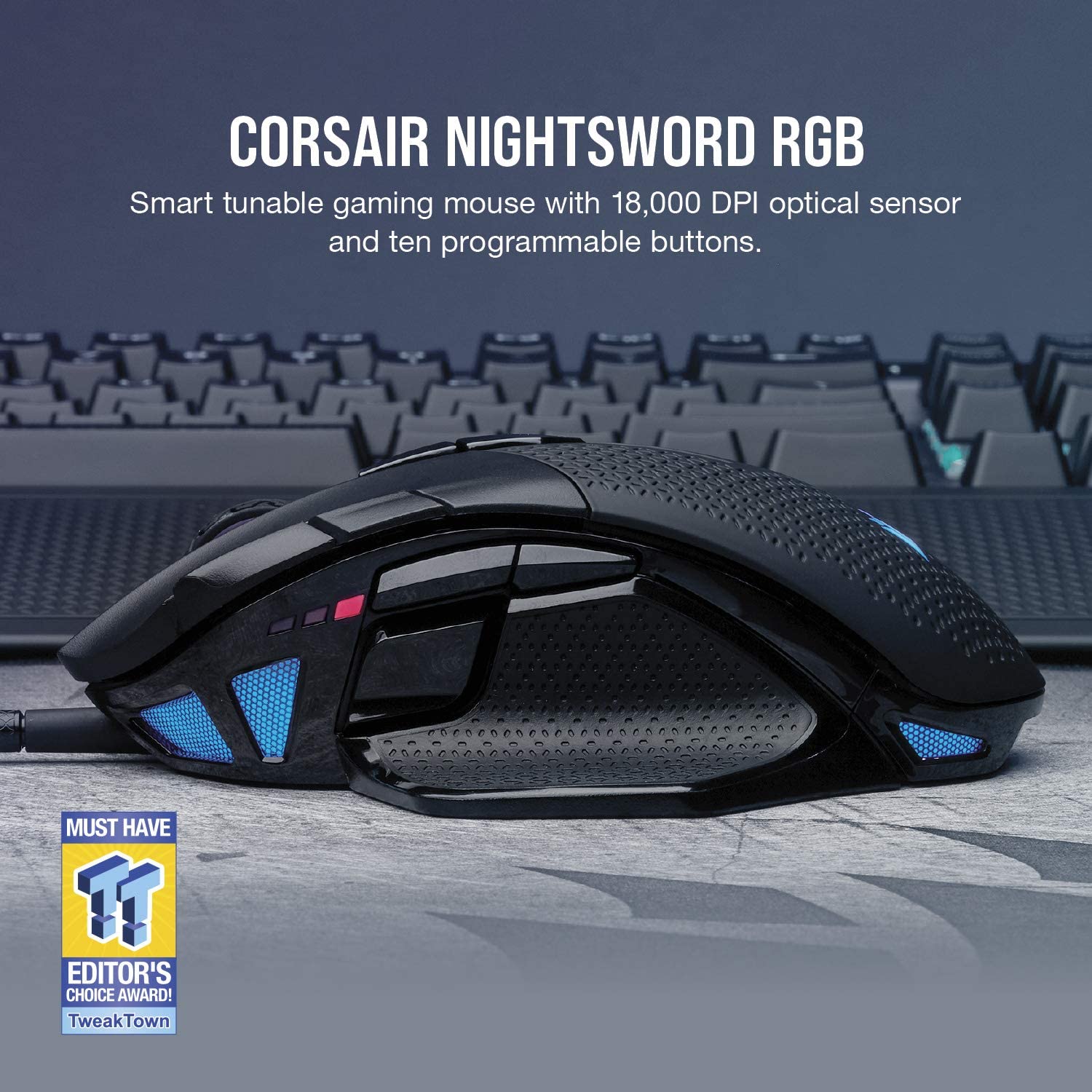Corsair Nightsword RGB Gaming Mouse Black