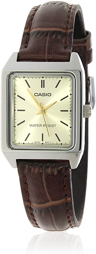 Casio Women's Analog LTP-V007L-9EUDF | Leather Band | Water-Resistant | Quartz Movement | Classic Style | Fashionable | Durable | Affordable | Halabh.com
