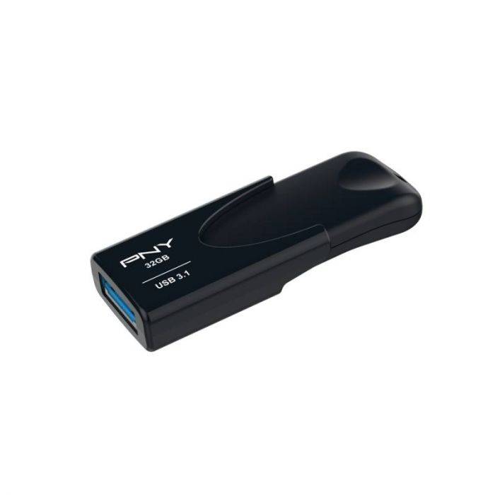 PNY Attache 4 USB Flash Drive 32 GB USB Type-A 3.2 Gen 1 3.1 Gen 1 Black FD32GATT431KK-EF