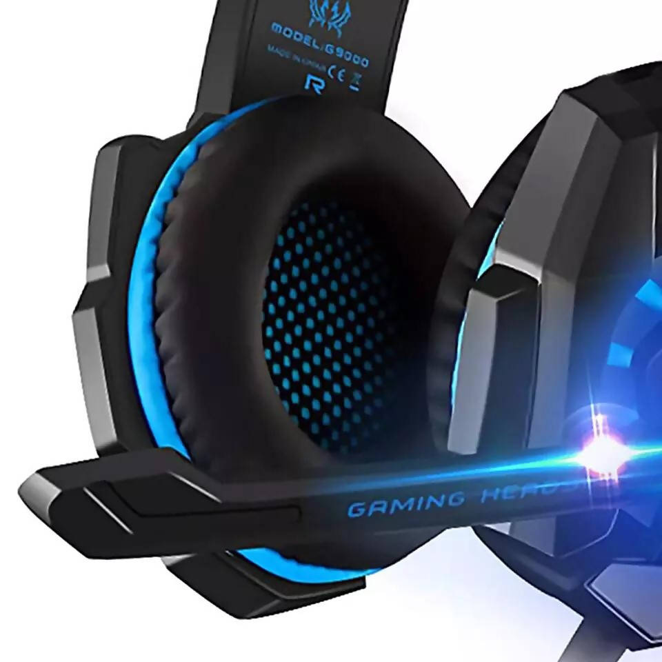 G9000 Gaming Headset Wired 40mm Driver Headphones with LED Light + Mic
