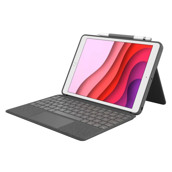 Logitech Combo Touch Backlit Keyboard Case With Trackpad For IPad | Color Graphite | Best iPad Accessories in Bahrain | Halabh