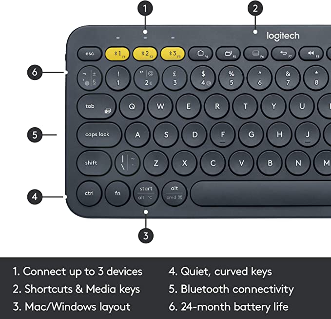 Logitech Multi Device Keyboard | K380 | Best Computer Accessories in Bahrain | Halabh