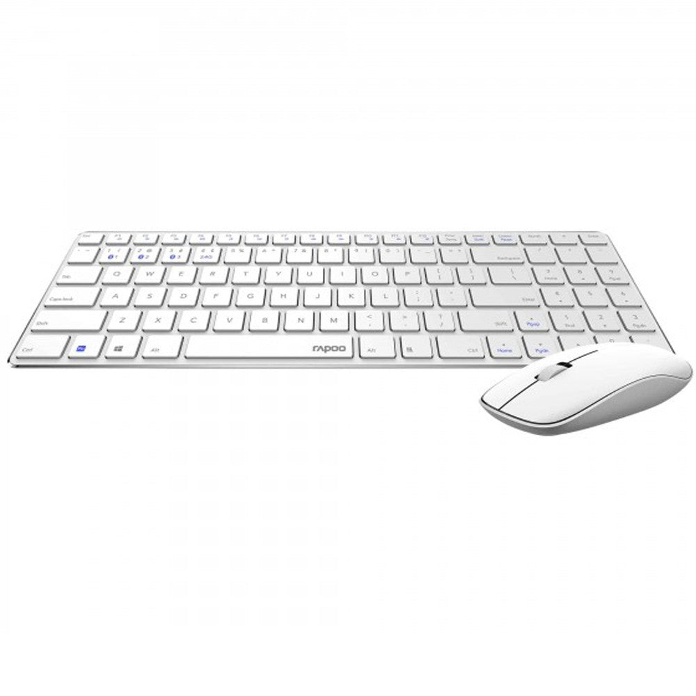 Rapoo 9300M Combo Ultra Slim Multimode Keyboard & Mouse | Color White | Best Computer Accessories in Bahrain | Halabh