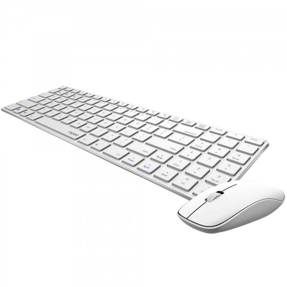 Rapoo 9300M Combo Ultra Slim Multimode Keyboard & Mouse | Color White | Best Computer Accessories in Bahrain | Halabh