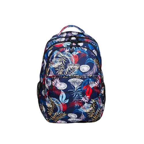 JWorld Floral Print Backpack with Adjustable Straps