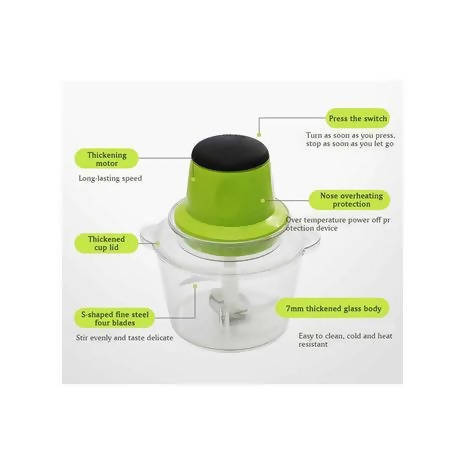 Cikuso Multi Functional Electric Vegetable Chopper Meat Grinder Green | Kitchen Appliance | Halabh.com