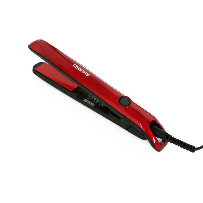 Geepas Ceramic Hair Straightener | Color Red | Best Personal Care Accessories in Bahrain | Halabh