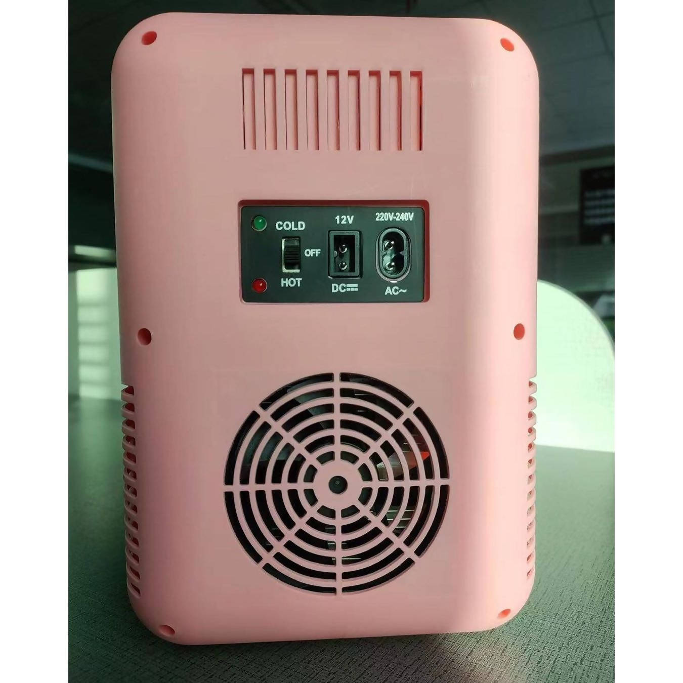 Obecilc Mini Fridge With Led Light Mirror 8L Pink | in Bahrain | Halabh.com