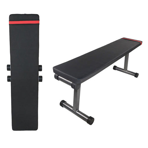 Flat Straight Exercise Bench Black