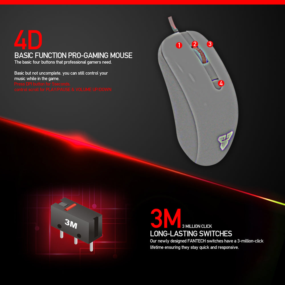 Fantech Rhasta USB Gaming Mouse Black - G10