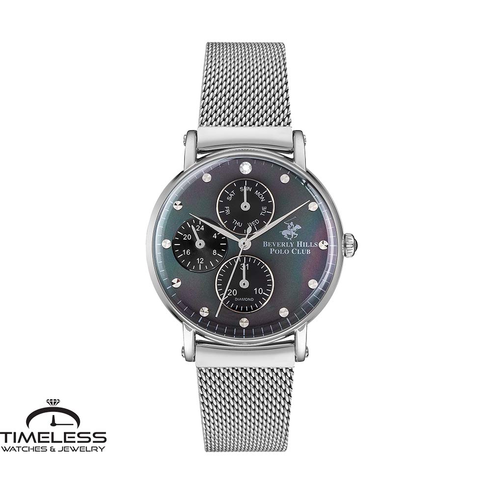 Beverly Hills Polo Club Women's Watch BP3252X.350 | Stainless Steel | Mesh Strap | Water-Resistant | Minimal | Quartz Movement | Lifestyle | Business | Scratch-resistant | Fashionable | Halabh.com