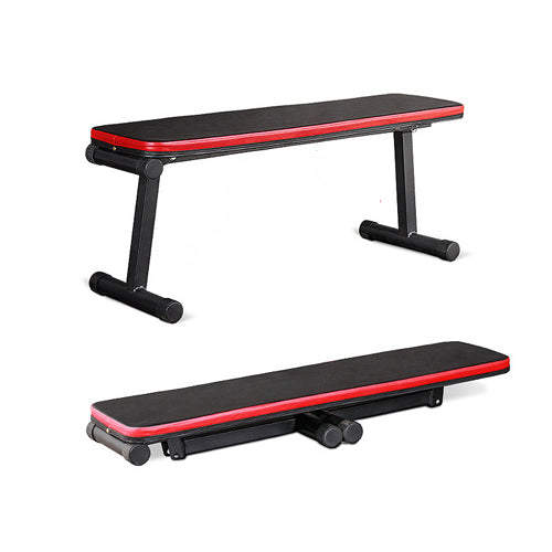 Flat Straight Exercise Bench Black