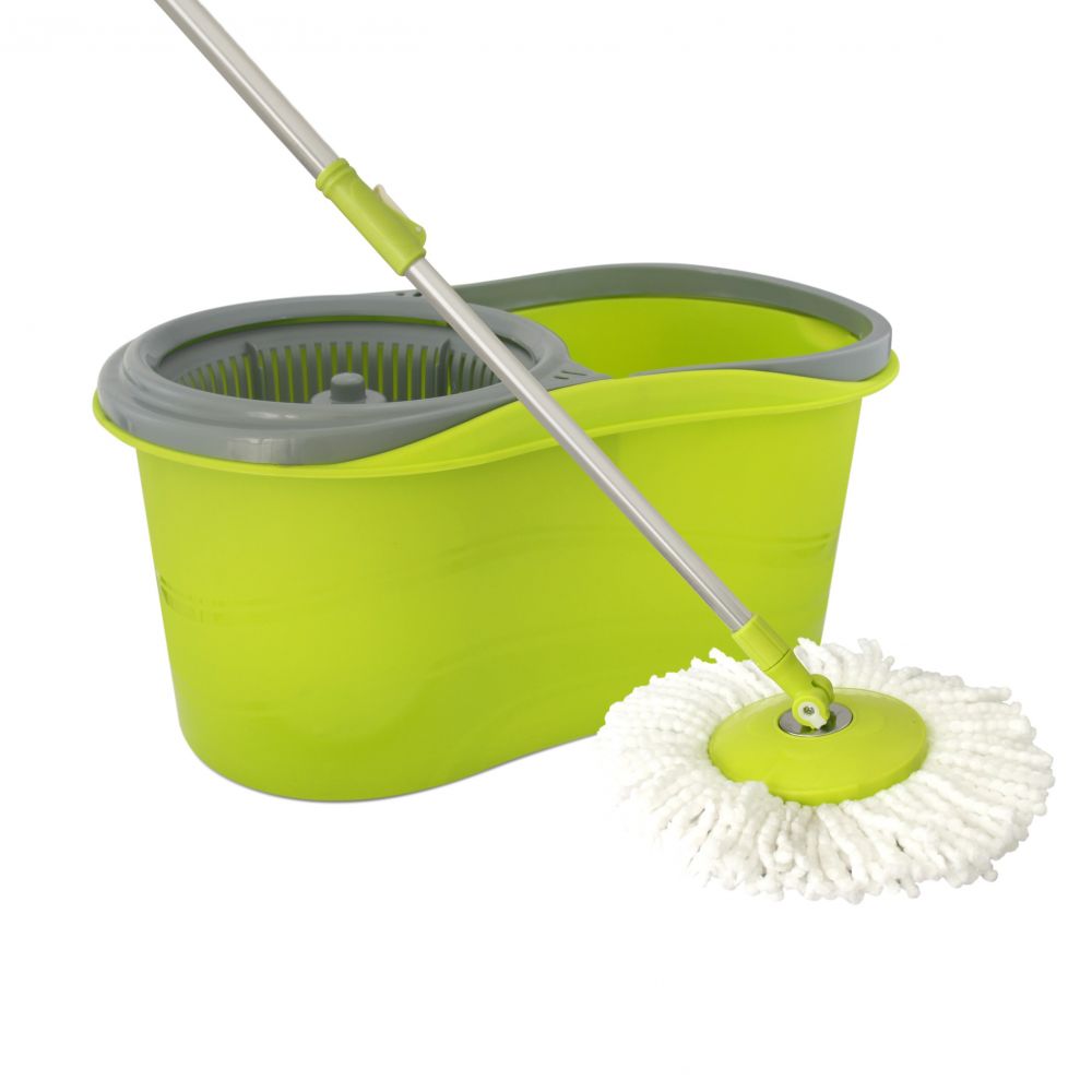 Royalford Easy Spin Mop and Bucket Set Green