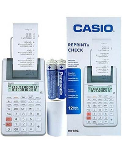 Casio Printing Calculator HR 8RC White