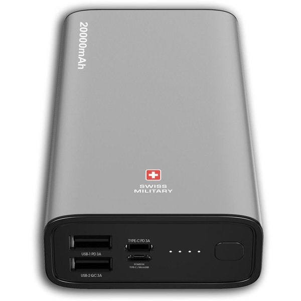 Swiss Military Power Bank 20000mAh Silver SM-PB-BI1-20K-SIL