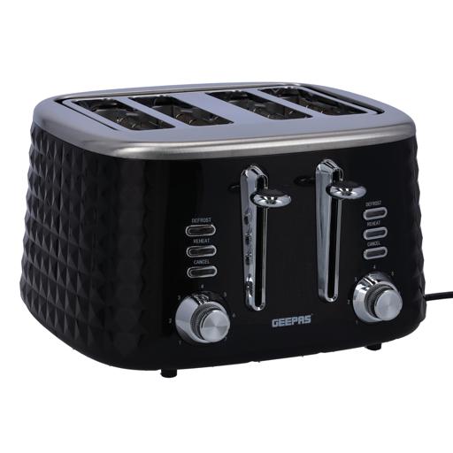 Geepas 4Slice Bread Toaster Crumbtray 7Settig