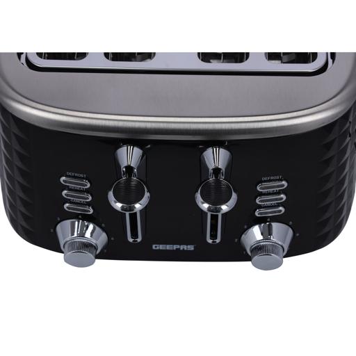 Geepas 4Slice Bread Toaster Crumbtray 7Settig