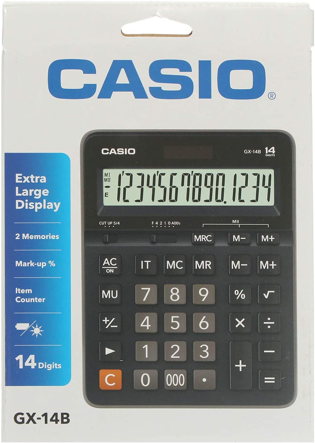 Casio Calculator 14 Digits Black