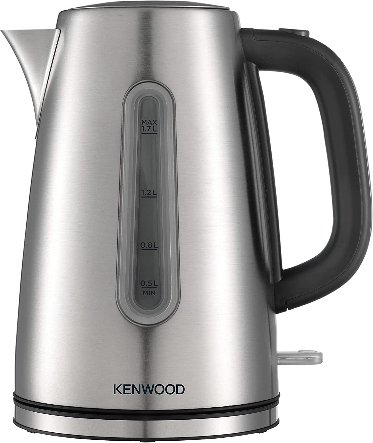 Kenwood Stainless Steel Kettle 1.7L Cordless Electric Kettle 3000W Silver Black