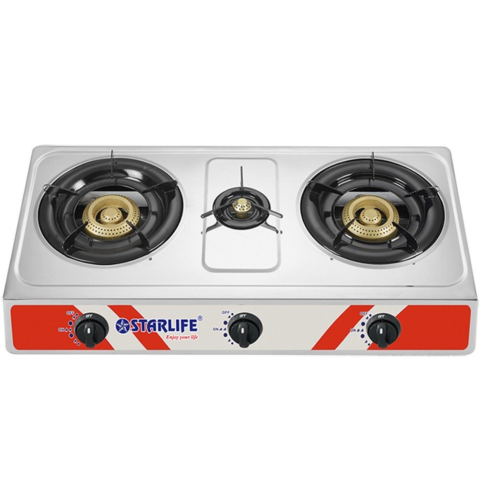 Starlife 3 Burner Ss Gas Stove