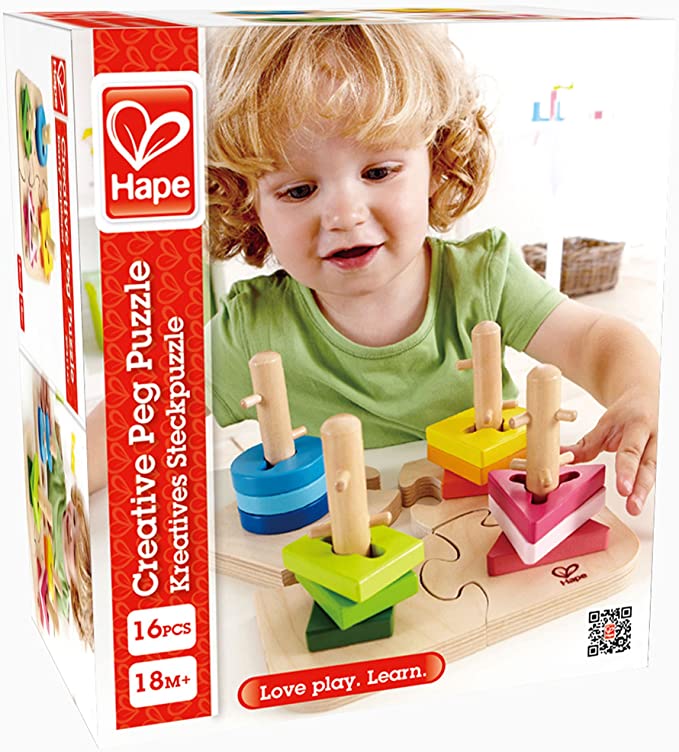 Hape Creative Toddler Wooden Peg Puzzle