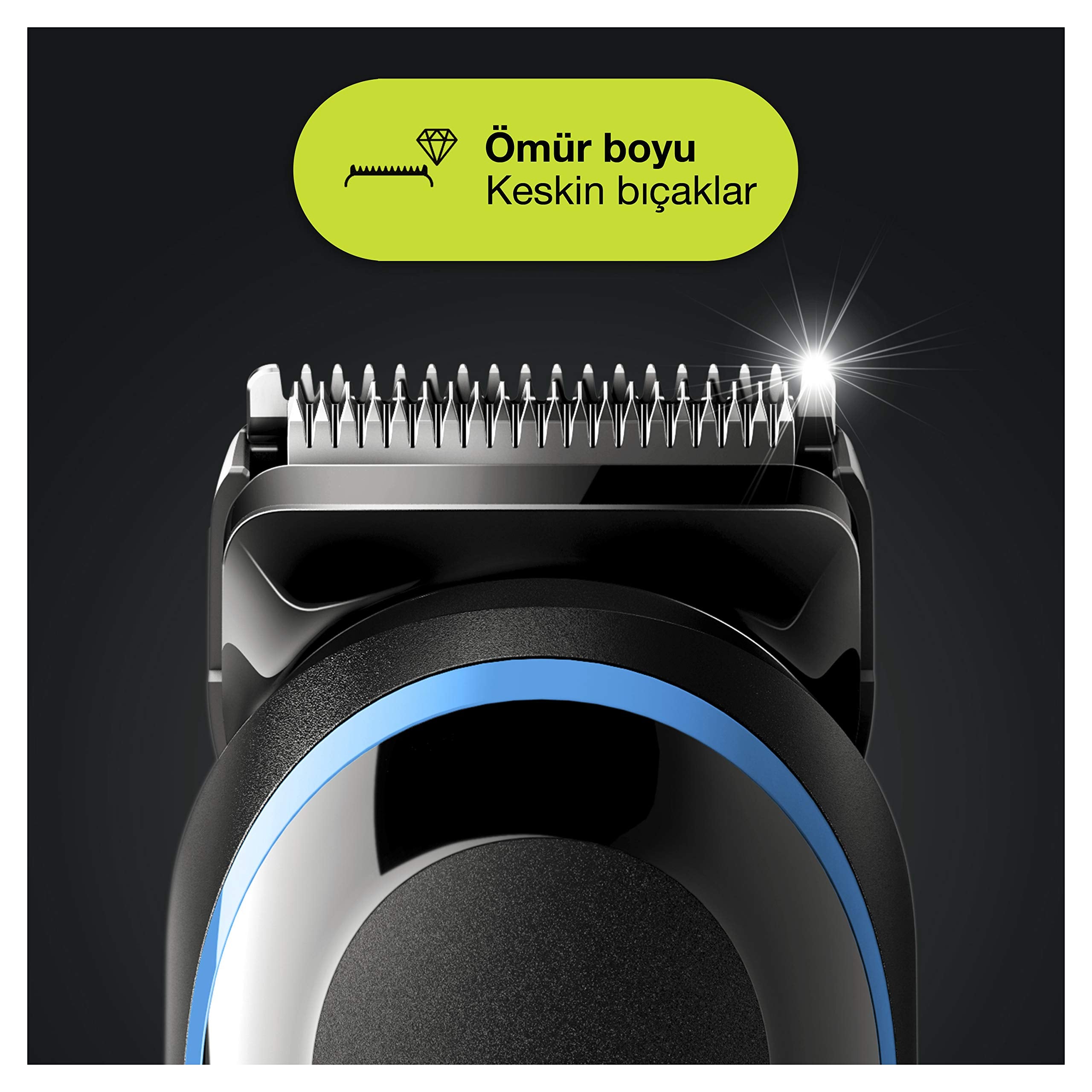 Braun 9 In 1 Hair Clippers for Men - Black and Blue