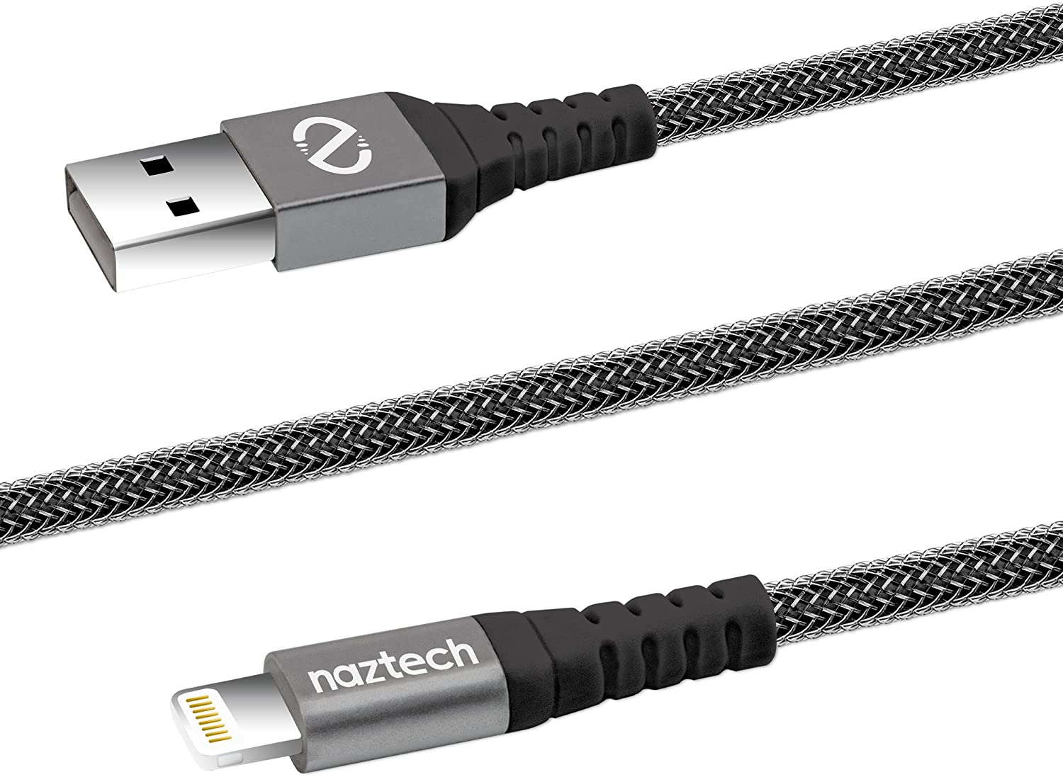 Naztech Micro Usb Charge/Sync Braided Cable 4Ft Black
