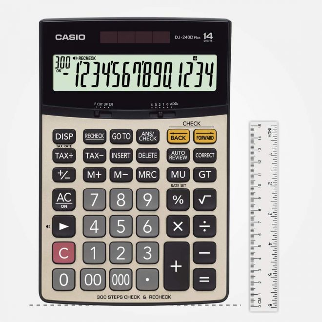 Casio 14 Digital Calculator - Silver and Black