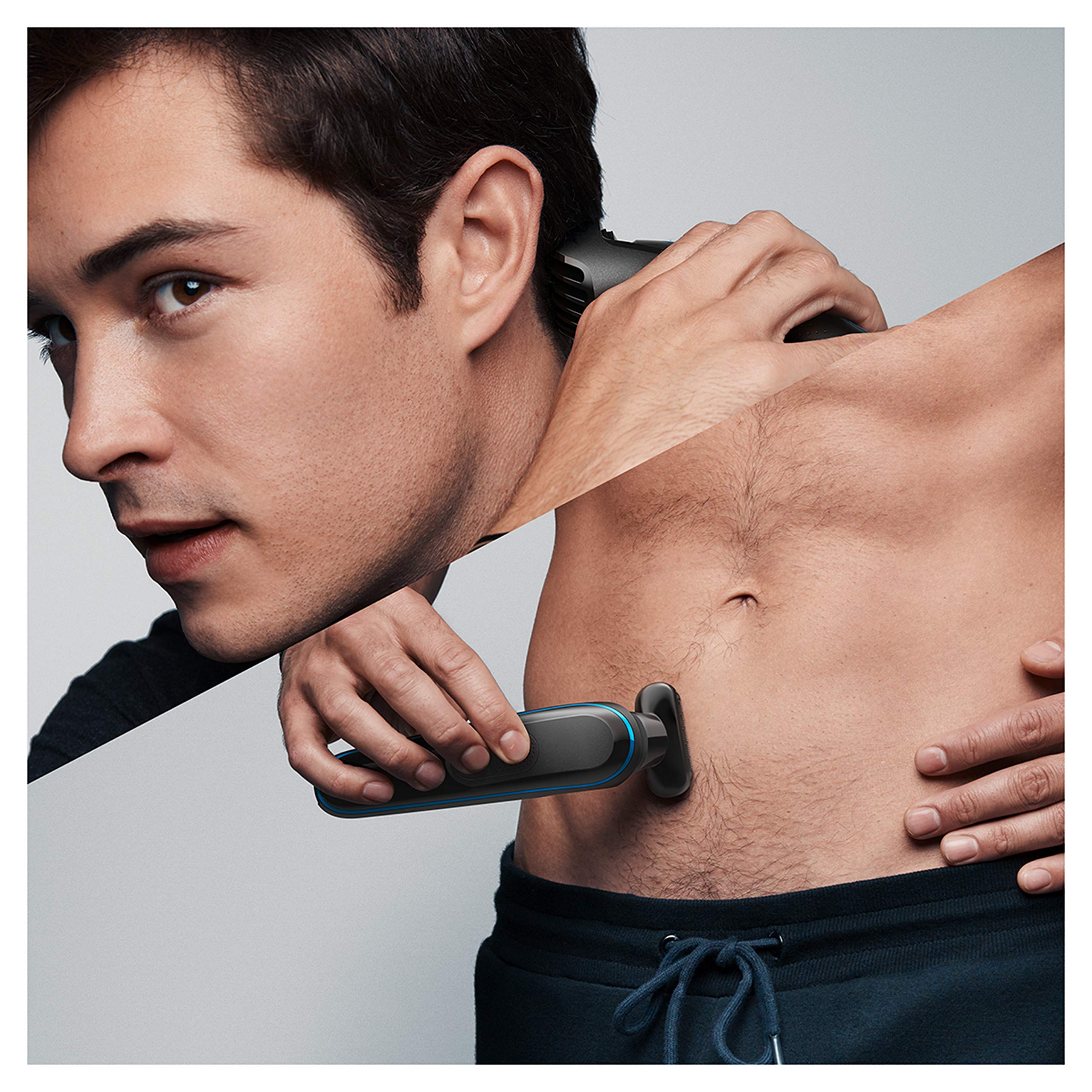Braun 9 In 1 Hair Clippers for Men - Black and Blue