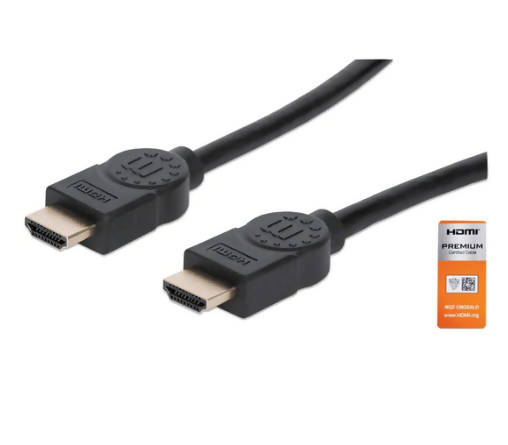 Manhatton 4K 60Hz Certified Premium High Speed HDMI Cable with Ethernet 1.8m Black