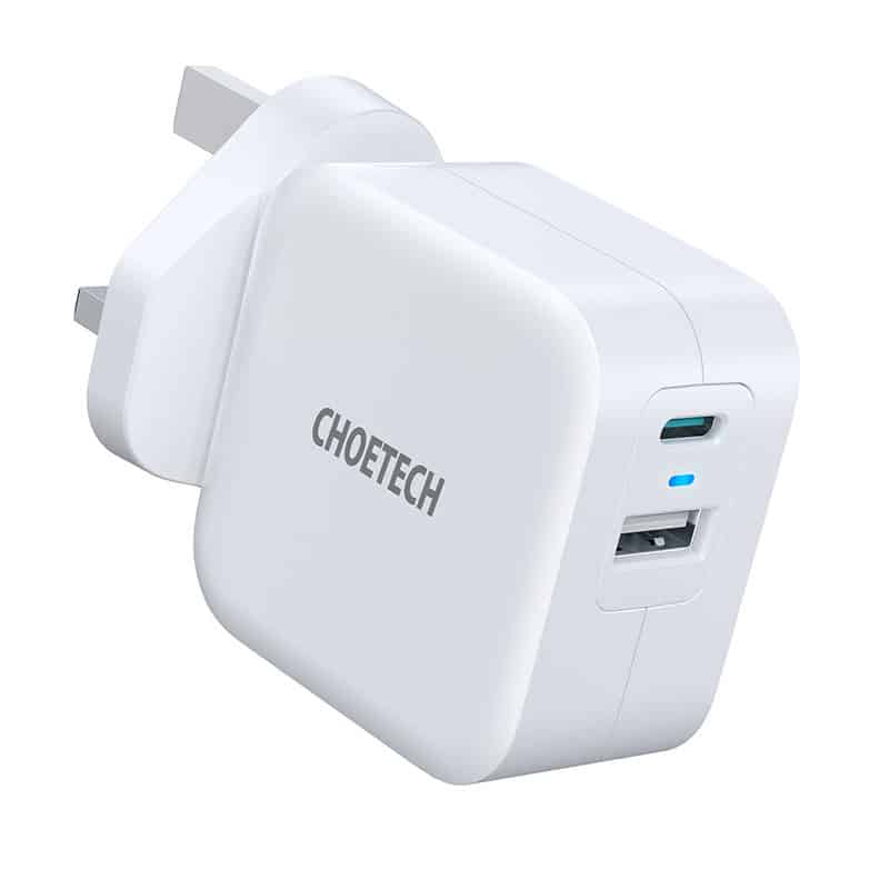 Choetech 38W Dual USB C Port Charger White