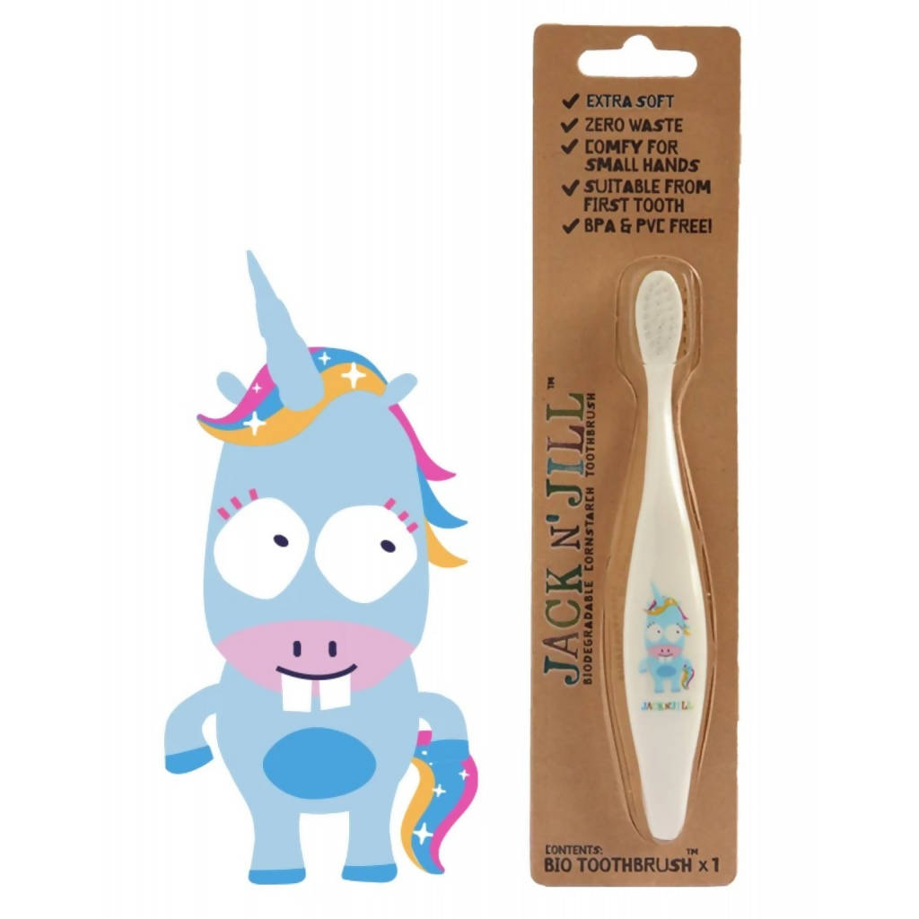 Jack N' Jill Corn Toothbrush Unicorn White