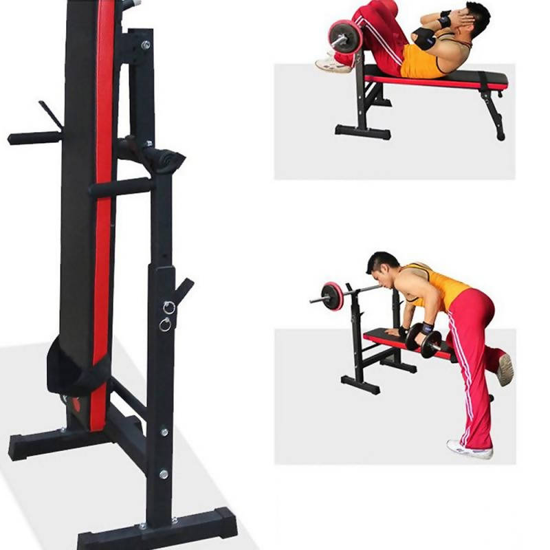 Foldable Dumbbell Bench Barbell Rack