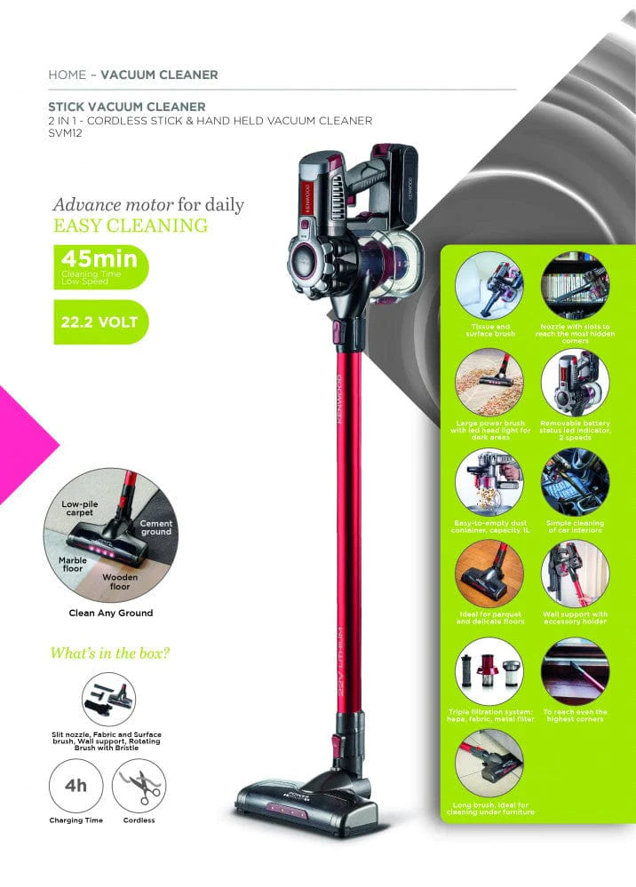 Kenwood 2 In 1 Cordless Stick & Handheld Vacuum Cleaner in Bahrain | Halabh.com