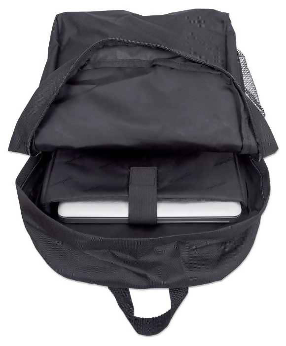 Manhatton Backpack, Lightweight, Top-Loading, For Laptop Computers Up To 15.6", Black