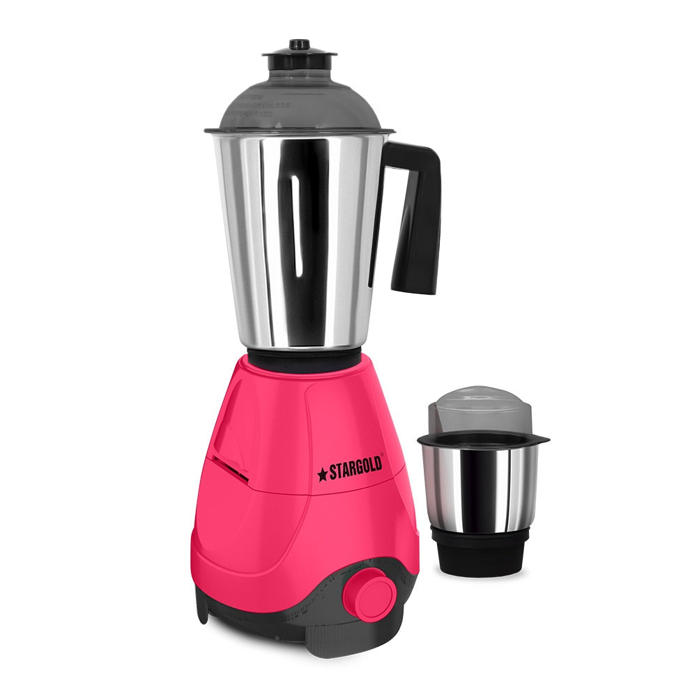 Star Gold 600W Powerful Blender With Stainless Steel Jar Multi-Purpose Mixer System Max Pink