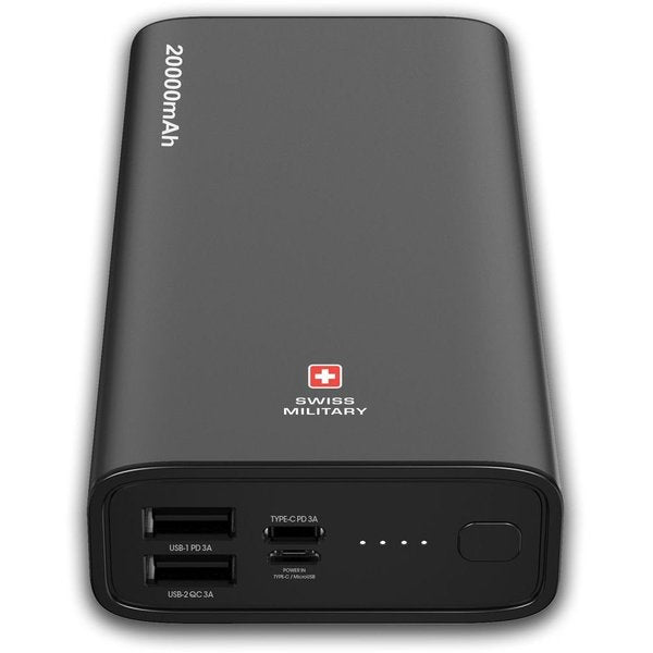 Swiss Military Power Bank 20000mAh Black SM-PB-BI1-20K-BLK