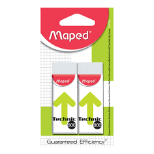 Maped Technic  Eraser 2 Piece White