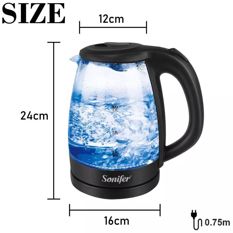 1.7L Cordless Electric Kettle Glass 2200W | Kitchen Appliance | Halabh.com