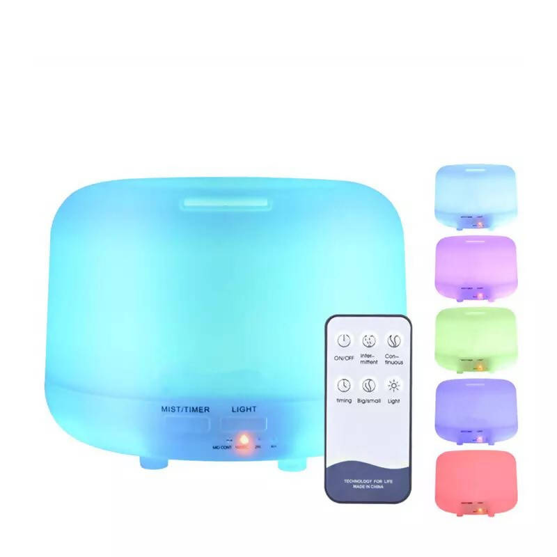 Essential Oil Aroma Diffuser Ultrasonic Air 500ML With 7 Color Lights Electric Aromatherapy Essential Oil With Remote Control