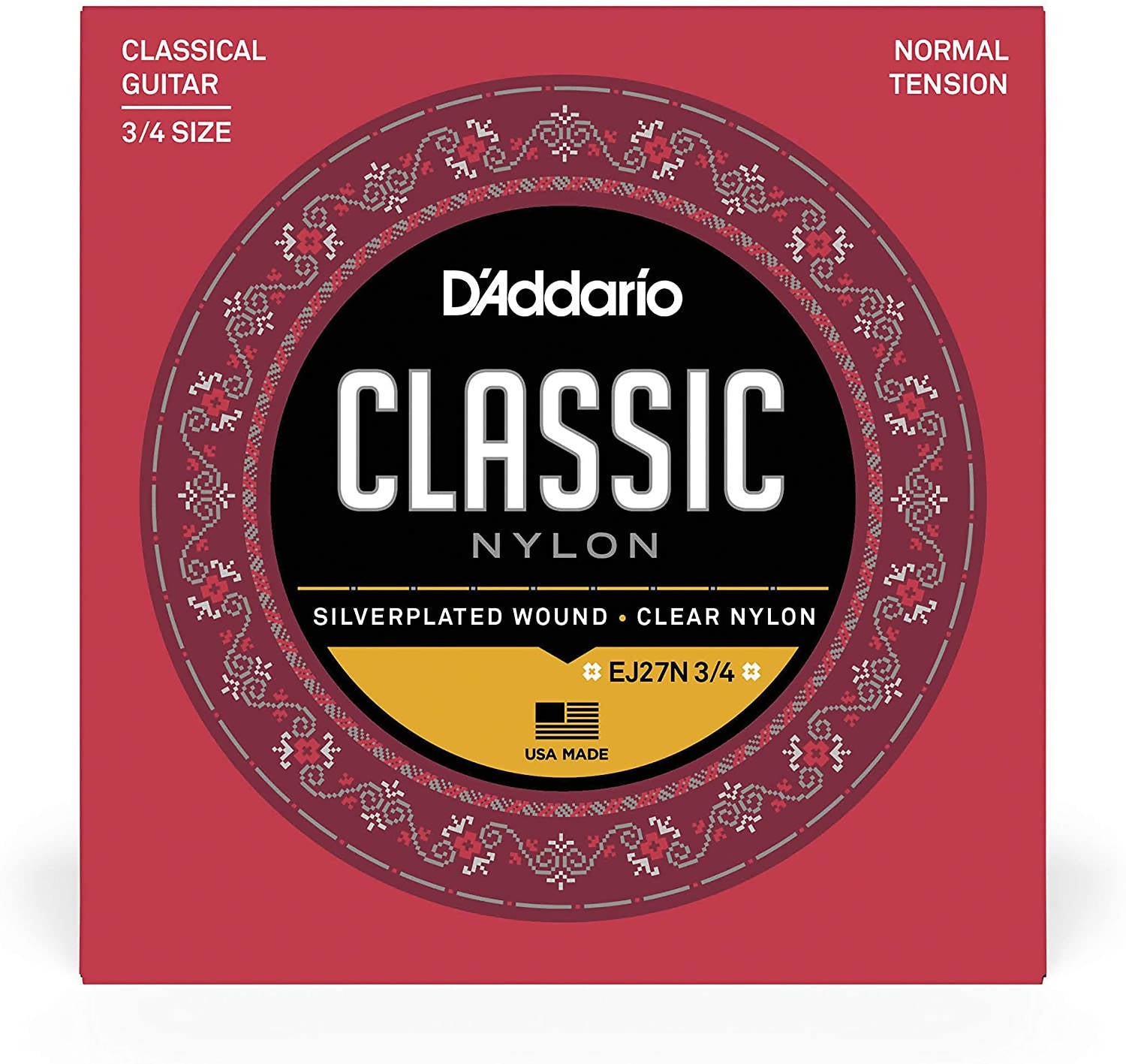 D Addario 3 4 Student Nylon Fractional Classical Guitar Strings Normal Tension