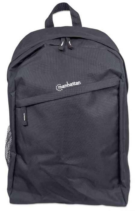 Manhatton Backpack, Lightweight, Top-Loading, For Laptop Computers Up To 15.6", Black